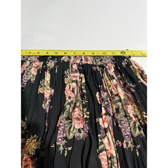 Vtg Compognie Internationale Express Floral Fairy Cottagecore Maxi Skirt M - Picture 3 of 9